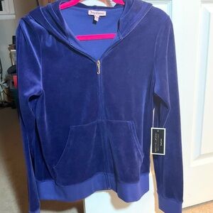 Juicy Couture Hoodie Vintage Juicy Couture Velour Hoodie NWT Cobalt Blue